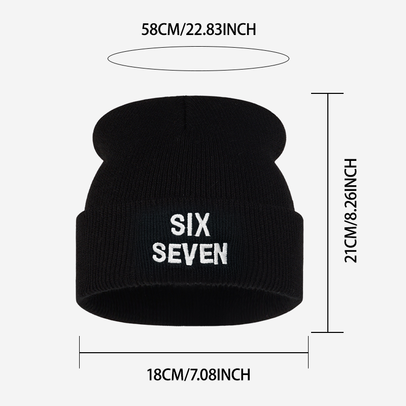 หมวกบีนนี่ถักปักลายตัวอักษร SI - Beanie Cuffed Knit บทวิจารณ์และราคา
